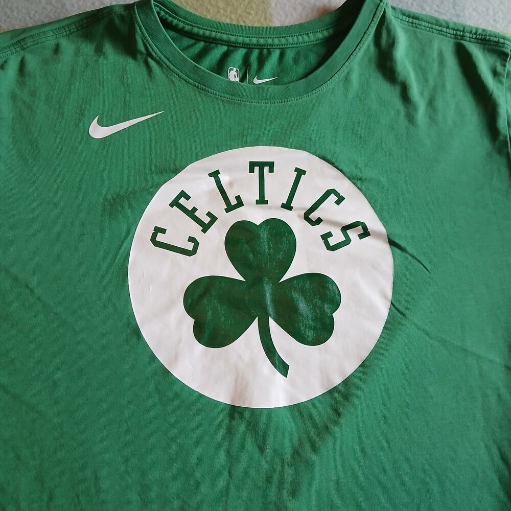 NBA BOSTON CELTICS BASKETBALL COTTON TEE SHIRT JERSEY NIKE SIZE L ADULT